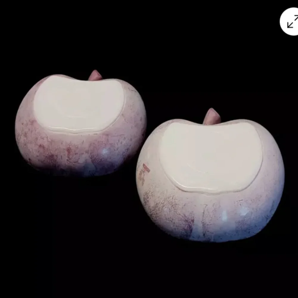 APPLE Salad Bowl Hazel Atlas Platonite Orchard Ware Serving Set of 2 VINTAGE